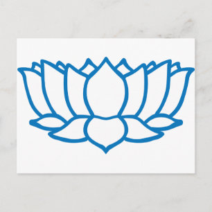 Postal Símbolo de flor de Lotus