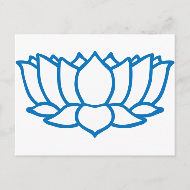 Postal Símbolo de flor de Lotus (Anverso)