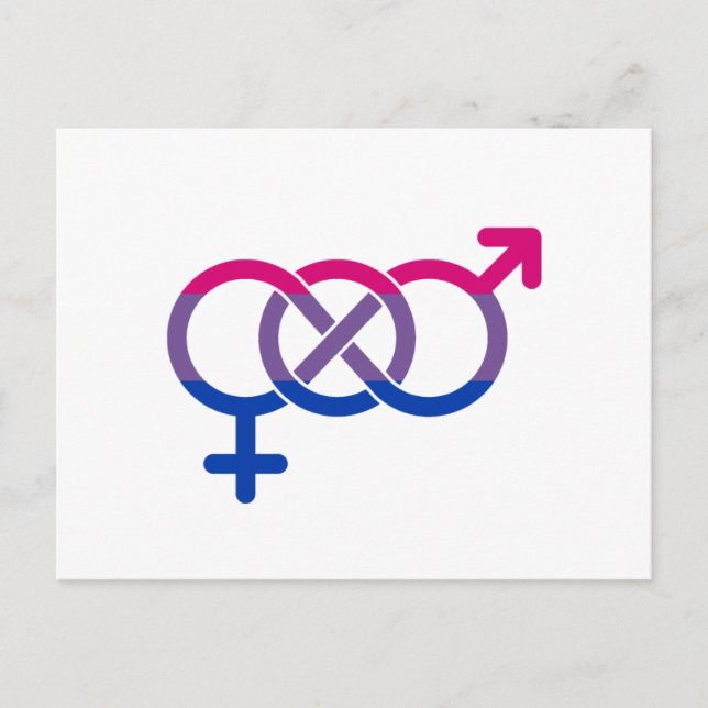 Postal Símbolo de género bisexual (Anverso)