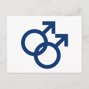 Postal Símbolo de género de hombres gays MLM
