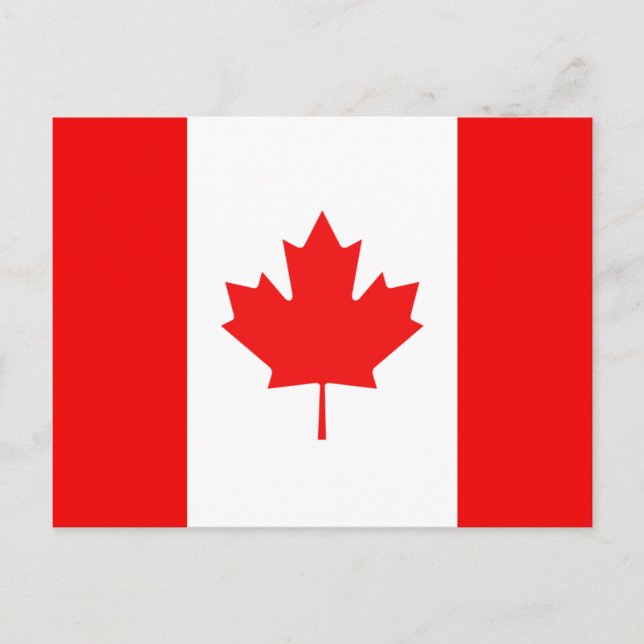 Postal Símbolo de hoja de arce Bandera canadiense (Anverso)