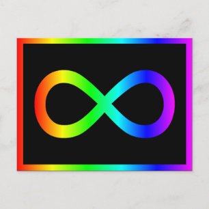 Postal Símbolo de infinito de arcoíris