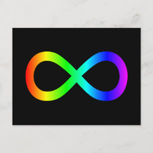 Postal Símbolo de infinito de arcoíris