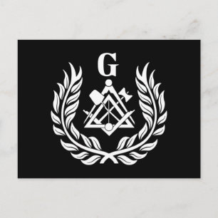 Postal símbolo de la francmasonería