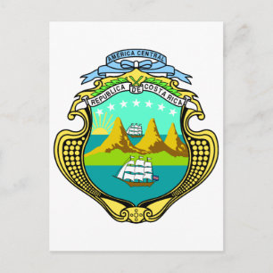 Postal Símbolo de la heralgia del Escudo de Armas de Cost