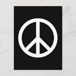 Postal Símbolo de la paz blanco