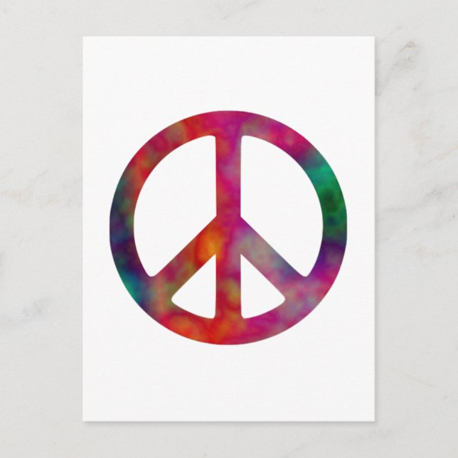 Postal Símbolo de la paz de tinte (Anverso)