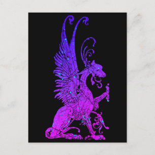 Postal Símbolo de monstruo de la Basílica de Neon Bestia 
