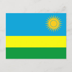 Postal símbolo de nación de la bandera de ruanda