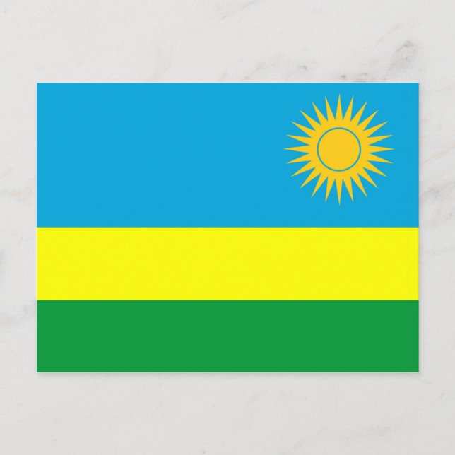 Postal símbolo de nación de la bandera de ruanda (Anverso)