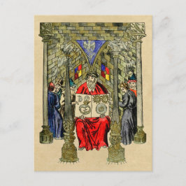 Postal Símbolo de Ouroboros en el libro de alquimia