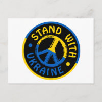 Símbolo de paz de Ucrania en apoyo a Ucrania