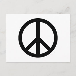 Postal Símbolo de paz negro