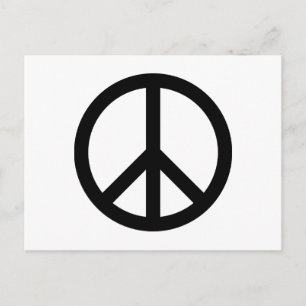 Postal Símbolo de paz negro