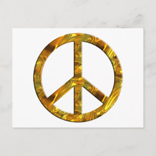 Postal Símbolo de PAZ - ORO
