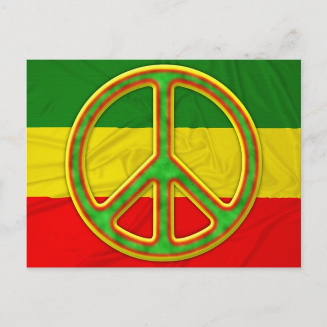 Postal Símbolo de paz rasta (Anverso)