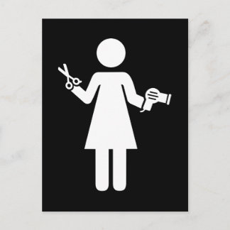 Postal Símbolo de peluquero