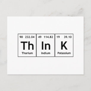 Postal Símbolo de química de palabra del elemento de tabl