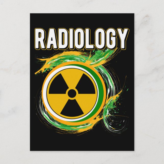 Postal Símbolo de radiología Rayos X Radiólogo (Anverso)