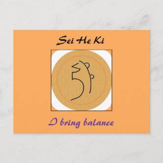 Postal Símbolo de Sei He Ki Reiki