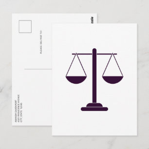 Postal Símbolo de servicios legales de balanza de justici