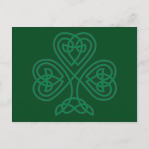 POSTAL SÍMBOLO DE SHAMROCK IRLANDÉS