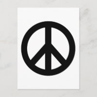Símbolo de signo de paz blanco negro