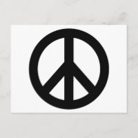 Símbolo de signo de paz blanco negro