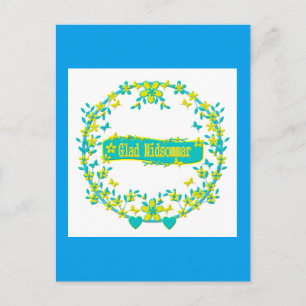 Postal Símbolo de suecia de verano medio