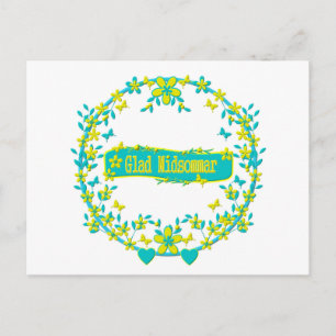 Postal Símbolo de suecia de verano medio