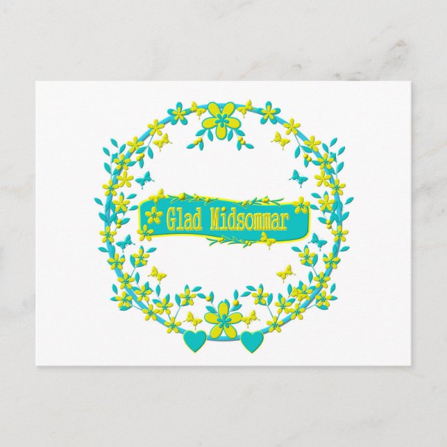 Postal Símbolo de suecia de verano medio (Anverso)