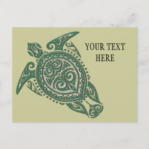 Postal Símbolo de tortuga marina chamánica + tus ideas y 