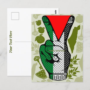 Postal Símbolo de triángulo rojo de resistencia de mano d