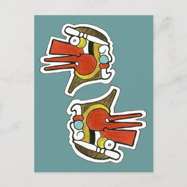 Postal Símbolo de viento maya (Anverso)