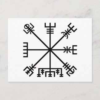 Postal Símbolo de viking de vegvisir