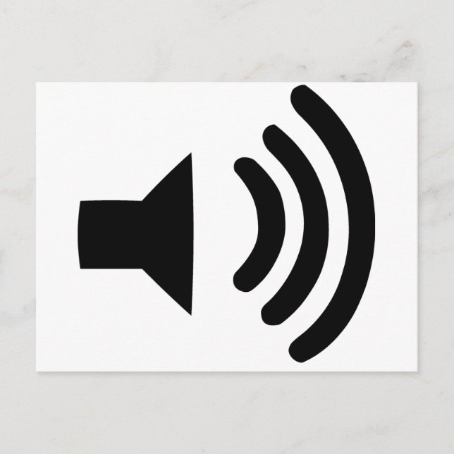Postal Símbolo de volumen de sonido (Anverso)