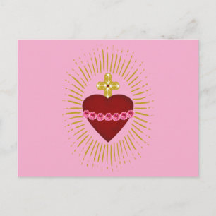 Postal Símbolo del Corazón Inmaculado de María