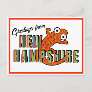 Postal Símbolo del Estado de New Hampshire Newt de Mancha