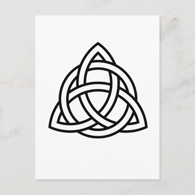 Postal Símbolo del género Triquetra Wicca Celtic Trinity  (Anverso)
