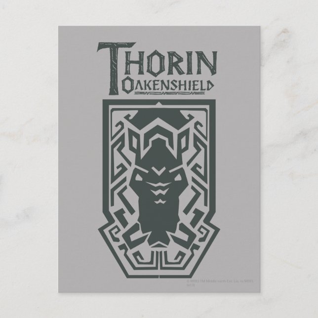 Postal Símbolo Escudo THORIN OAKENSHIELD™ (Anverso)