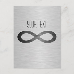 Postal Símbolo infinito sobre textura falsa Metalizado de