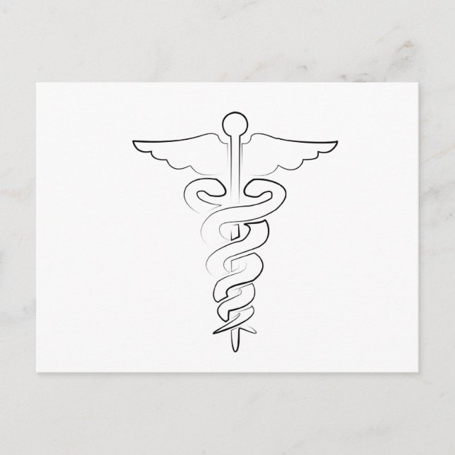 Postal Símbolo médico (Anverso)