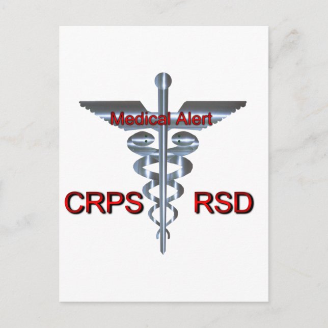 Postal Símbolo médico - Alerta médica RSD de CRPS (Anverso)