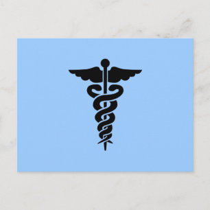 Postal Símbolo médico Caduceo