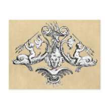 Símbolo naumático delfín y gargoyle