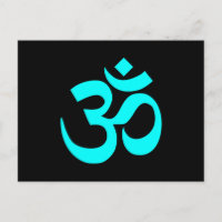 Símbolo negro y acuático Om