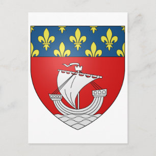 Postal Símbolo oficial de barro de París Heraldry France