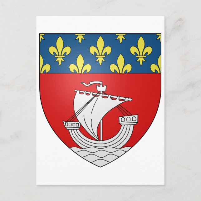 Postal Símbolo oficial de barro de París Heraldry France (Anverso)
