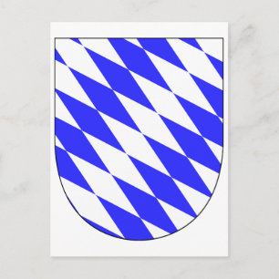 Postal Símbolo oficial del escudo de armas Baviera Aleman