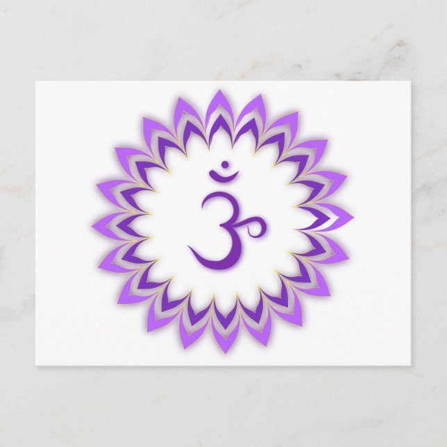 Postal Símbolo Om / Crown Chakra (Anverso)